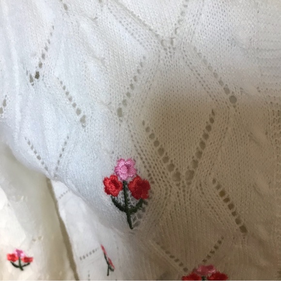 Dreamers by Debut Grandamacore Cardigan with Embroidered Flowers - Size Medium - Picture 2 of 14